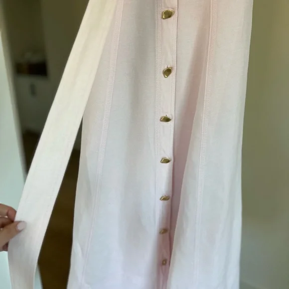 AJE Clay Belted Midi Dress in Pastel Pink, AU 6 / US 2 - Picture 12 of 13
